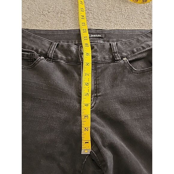 D JEANS Womens Size 10 Black Cotton Blend Skinny Ankle Denim Jeans Stretch - Picture 8 of 15